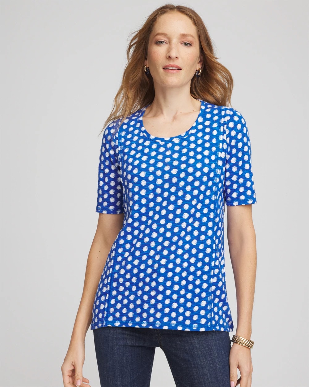 Printed Slub Short Sleeve Tee - Chico's