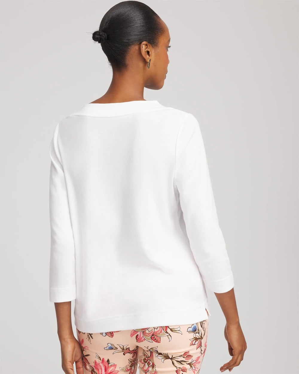 Short Pima 3/4 Sleeve Tee - Chico's