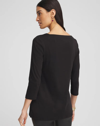 Pima Cotton Square-Neck Tunic - Chico's