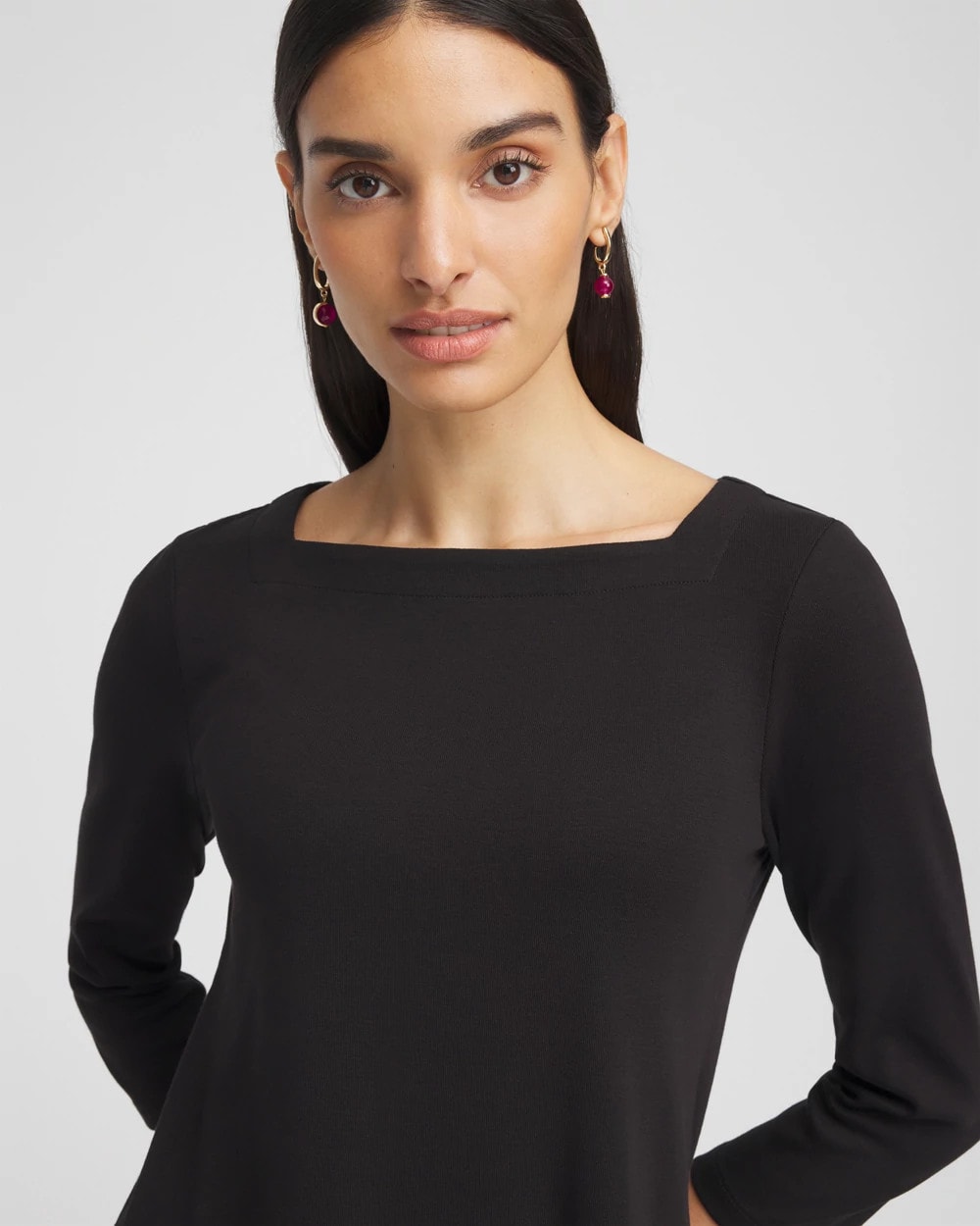 Pima Cotton Square-Neck Tunic - Chico's