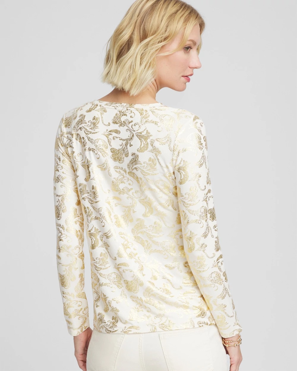 Touch of Cool™ Foiled Layering Tee - Chico's