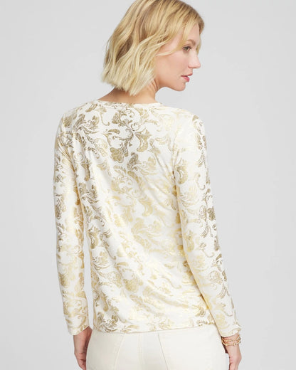Touch of Cool™ Foiled Layering Tee - Chico's