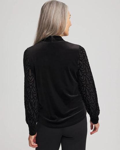 Art Deco Velvet Burnout Top - Chico's