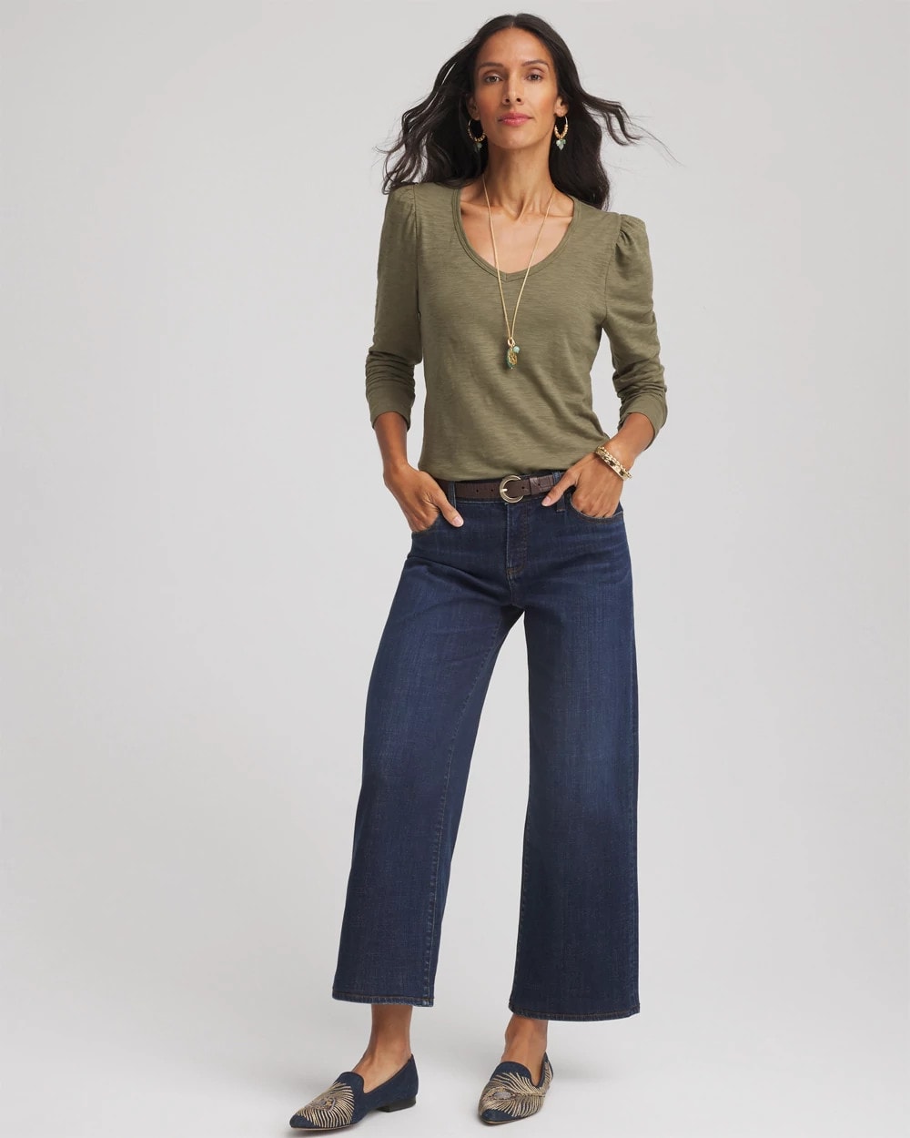 Slub Puff-Sleeve Tee - Chico's