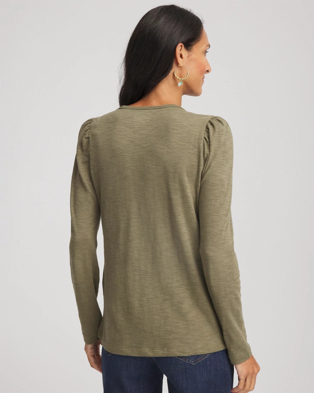 Slub Puff-Sleeve Tee - Chico's
