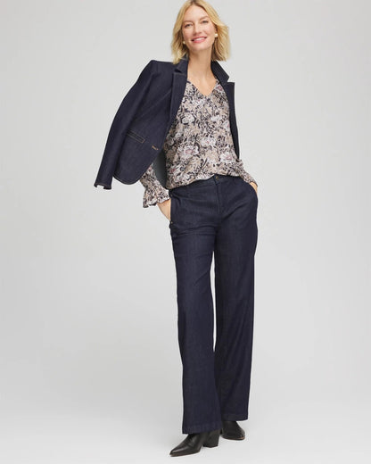 Bloom Crinkle Bodre Top - Chico's