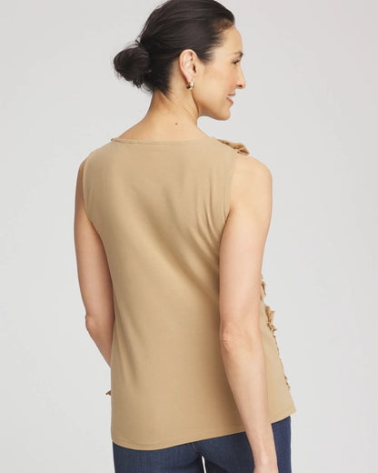 Sleeveless Ruffle-Appliqué Tank Top - Chico's