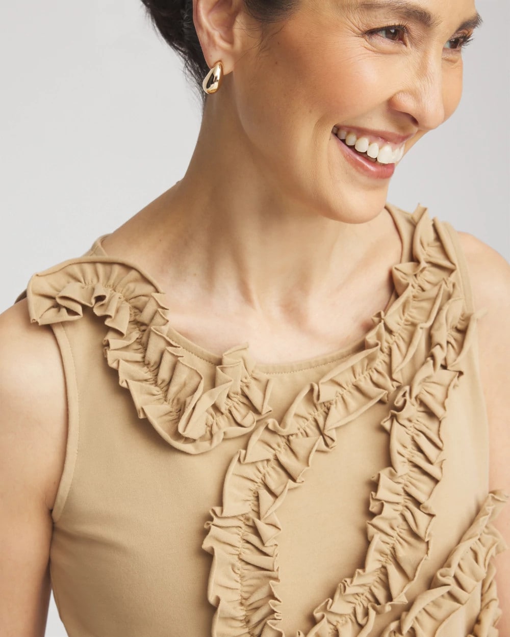 Sleeveless Ruffle-Appliqué Tank Top - Chico's