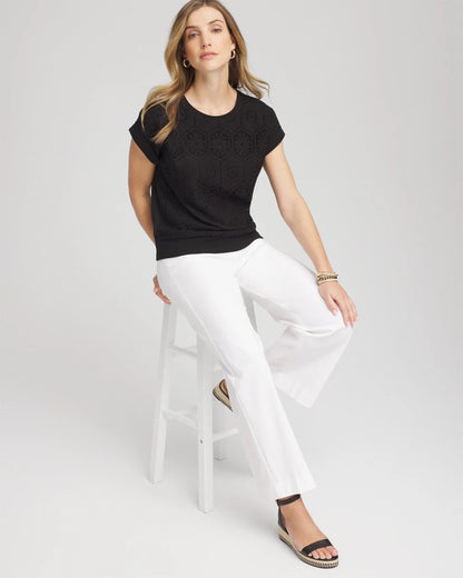 Crocheted Cotton-Blend Shirt - Chico's