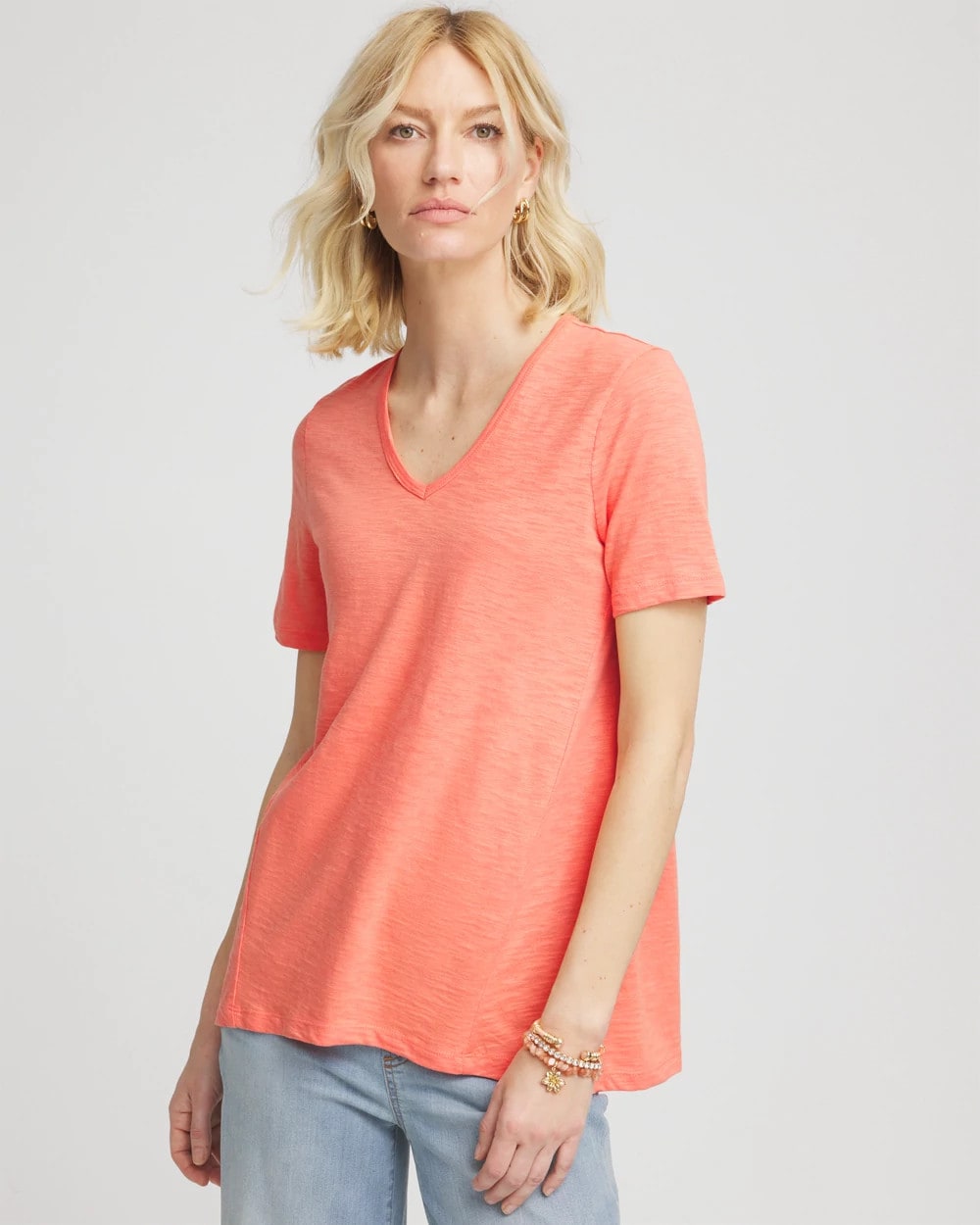Slub V-Neck Tee - Chico's