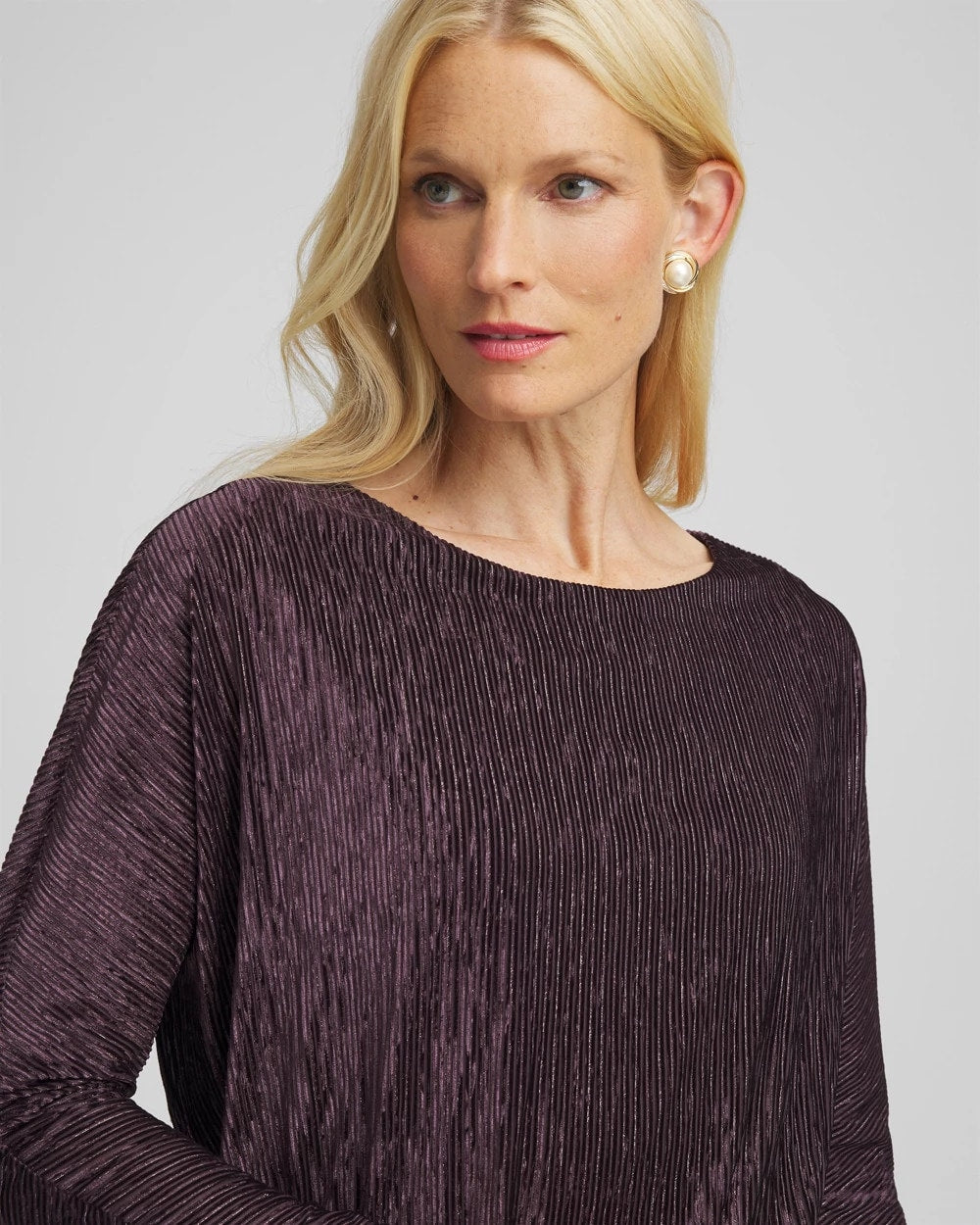 Crinkle Velvet Banded-Bottom Top - Chico's