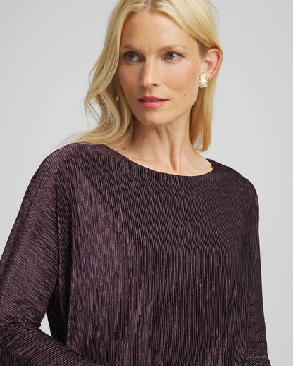 Crinkle Velvet Banded-Bottom Top - Chico's