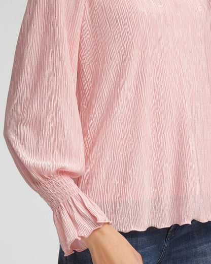 Crinkle Bodre Voop Neck Top - Chico's