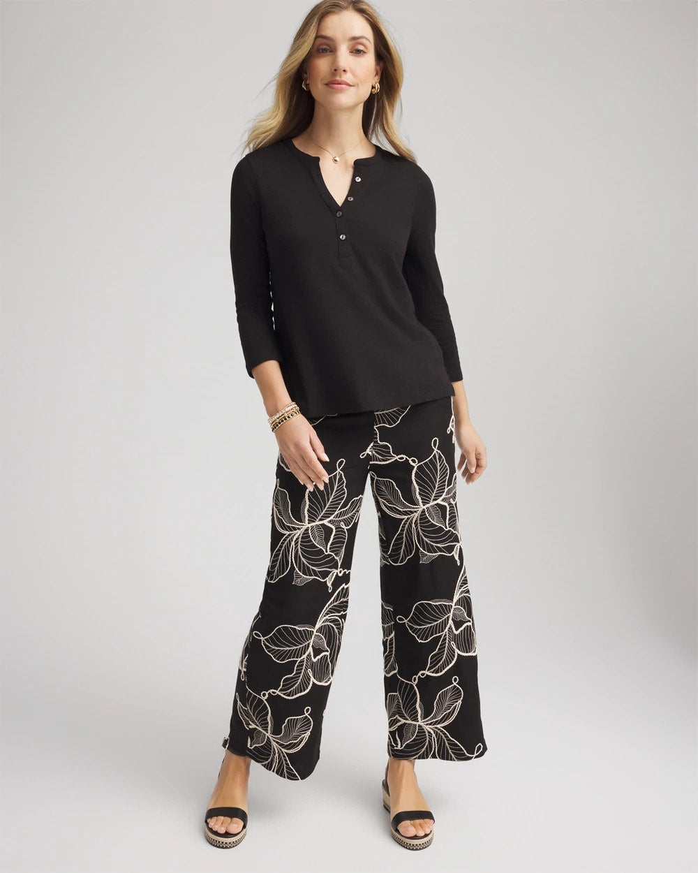 Cotton Slub Henley Shirt - Chico's