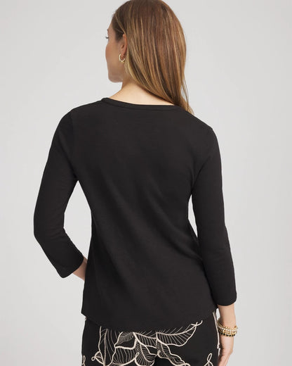 Cotton Slub Henley Shirt - Chico's