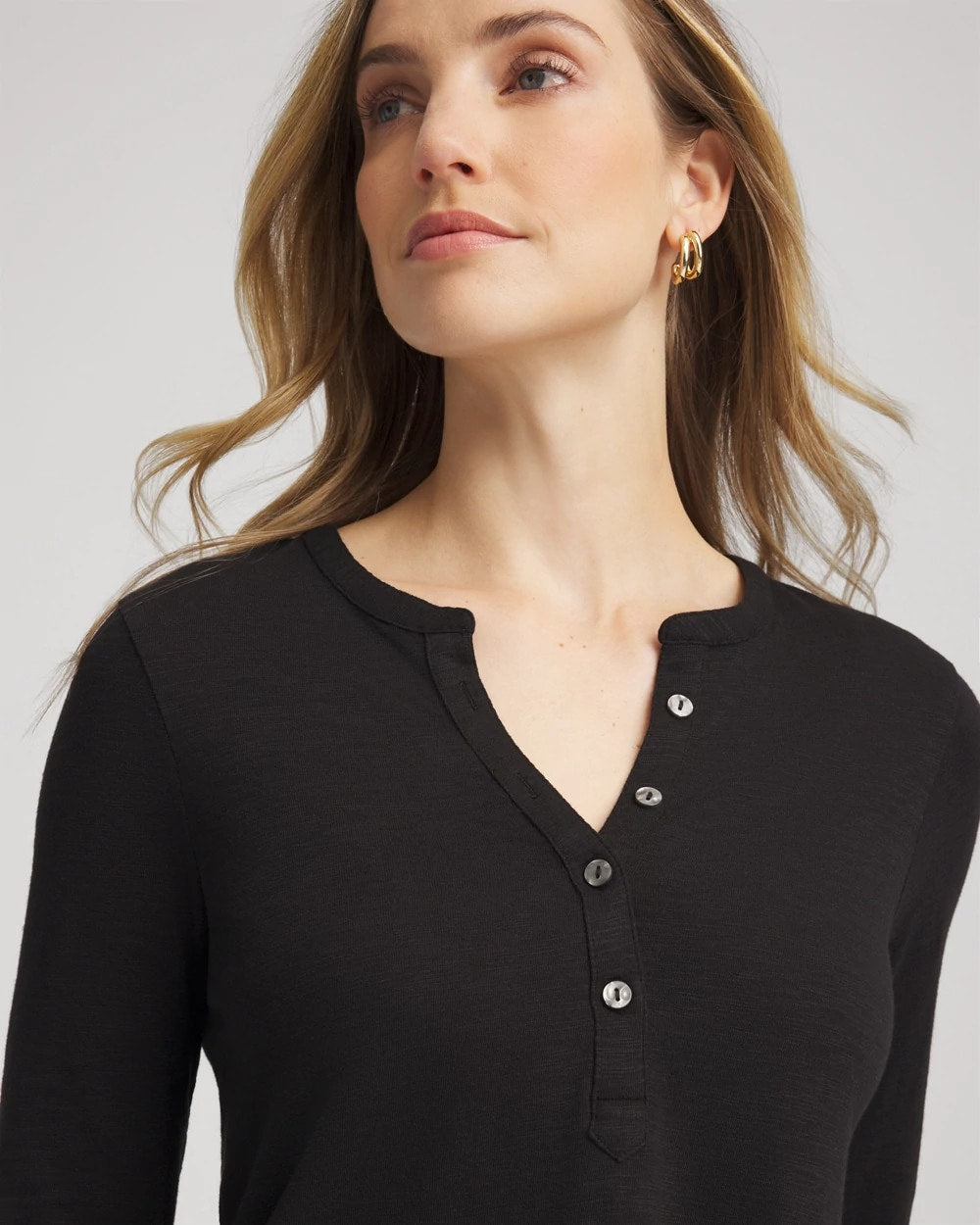 Cotton Slub Henley Shirt - Chico's