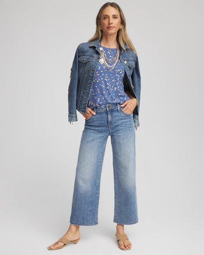 Printed Elbow Sleeve Tee - Chico's