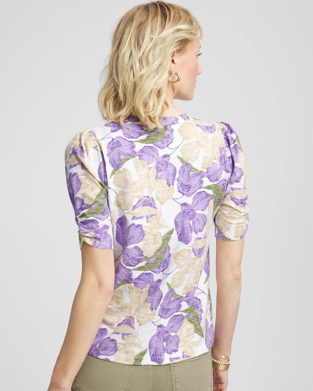 Floral Slub Henley Tee - Chico's