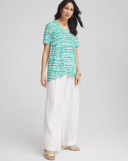 Tropical Short Sleeve Forward-Seam Tee - Chico's