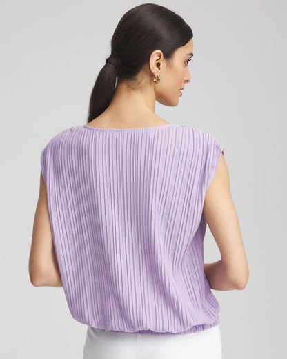 Pleated Bubble-Hem Tee - Chico's