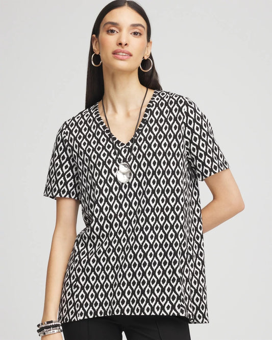 Graphic Slub V-Neck Tee - Chico's