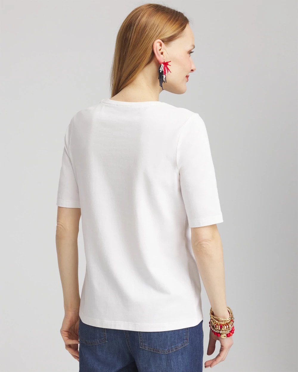 Flag Embellished Knit Tee - Chico's