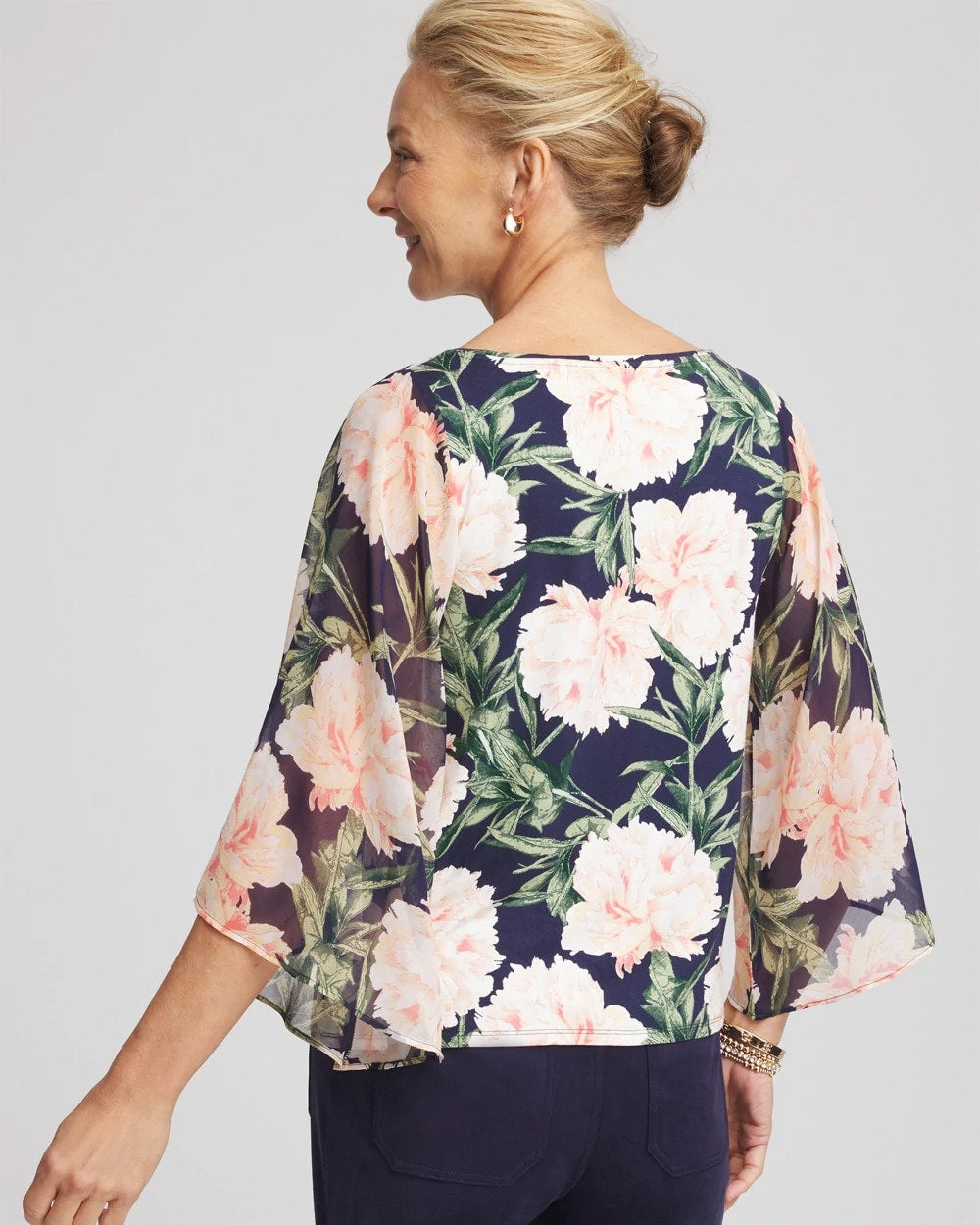Georgette Angel-Sleeved Top - Chico's