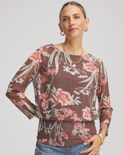 Textured Banded-Hem Top - Chico's