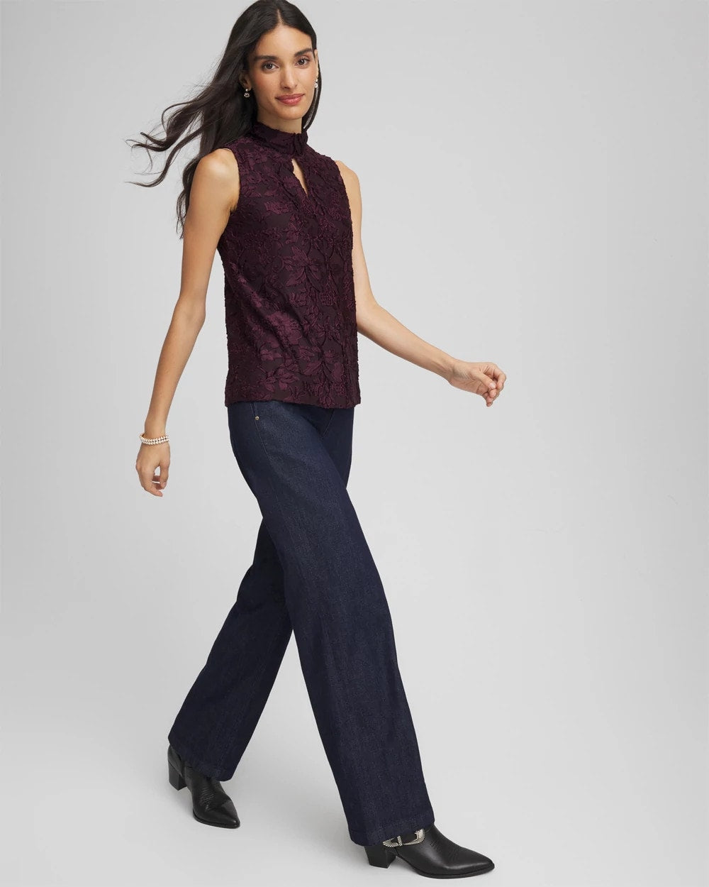 Burnout Mockneck Tank - Chico's