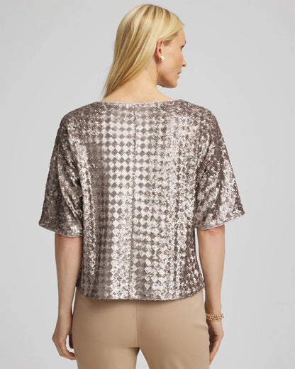 Art Deco Dolman Sequins Tee - Chico's