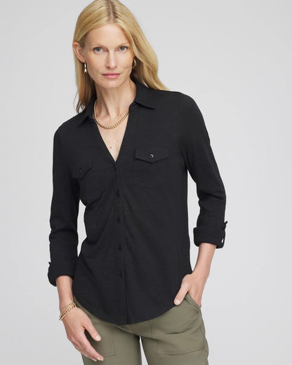 Collared Henley Shirt - Chico's