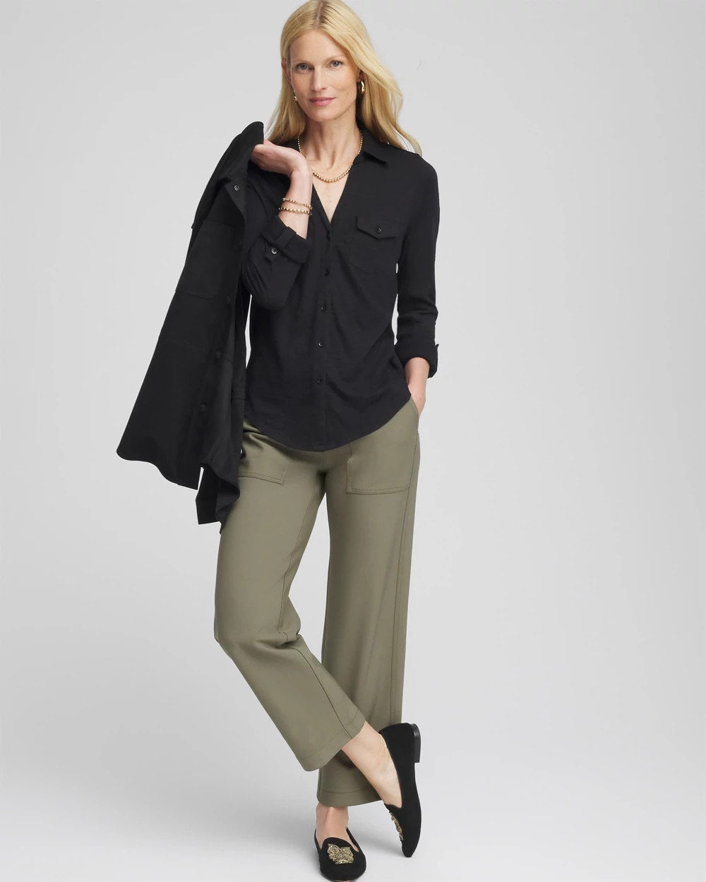 Collared Henley Shirt - Chico's