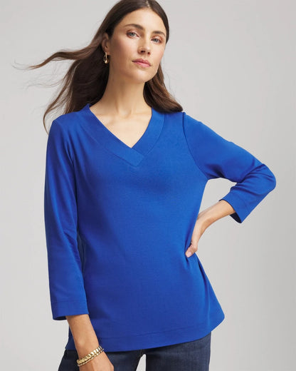 Pima Cotton 3/4 Sleeve Tee - Chico's