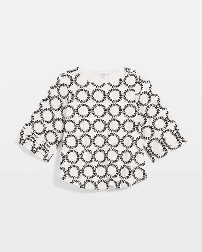 Geo Print Boatneck Bubble-Hem Top - Chico's