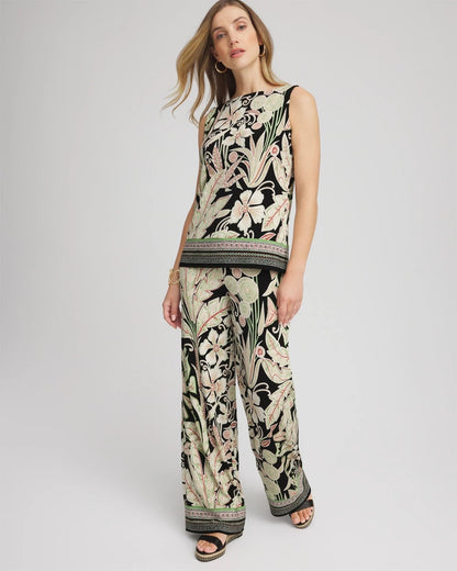 Travelers™ Island-Motif Side-Slit Tank - Chico's