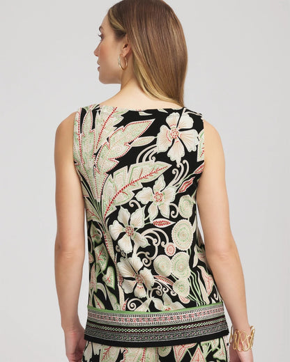 Travelers™ Island-Motif Side-Slit Tank - Chico's