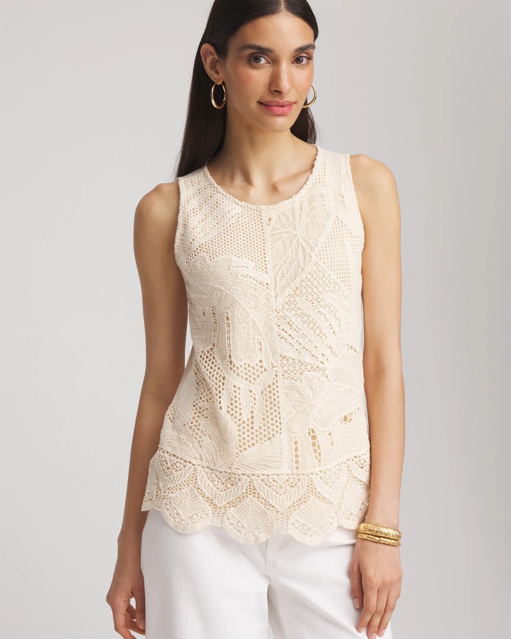 Island Crochet Lace Tank - Chico's