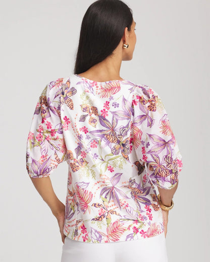 Floral Dolman Sleeve Knit Top - Chico's