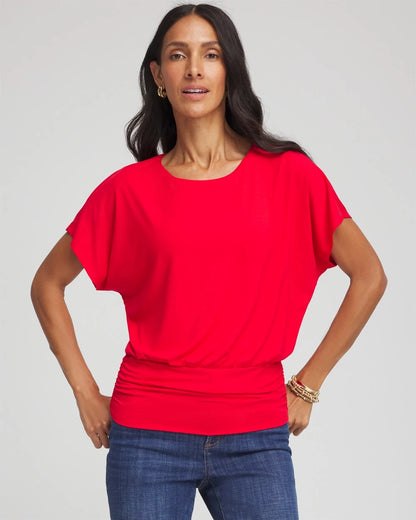 Touch of Cool™ Ruched Banded Hem Top - Chico's