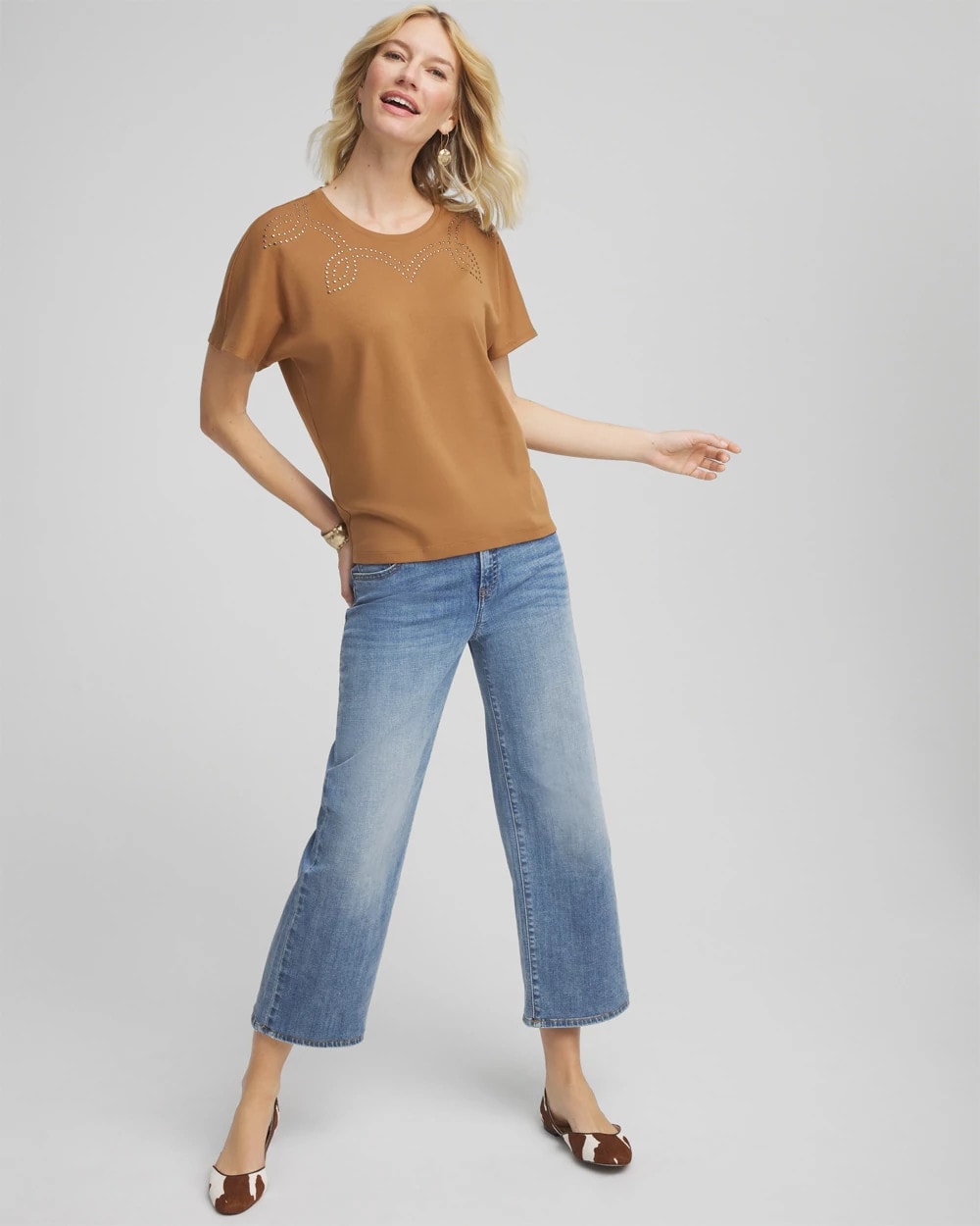 Studded Tapered Dolman Top - Chico's