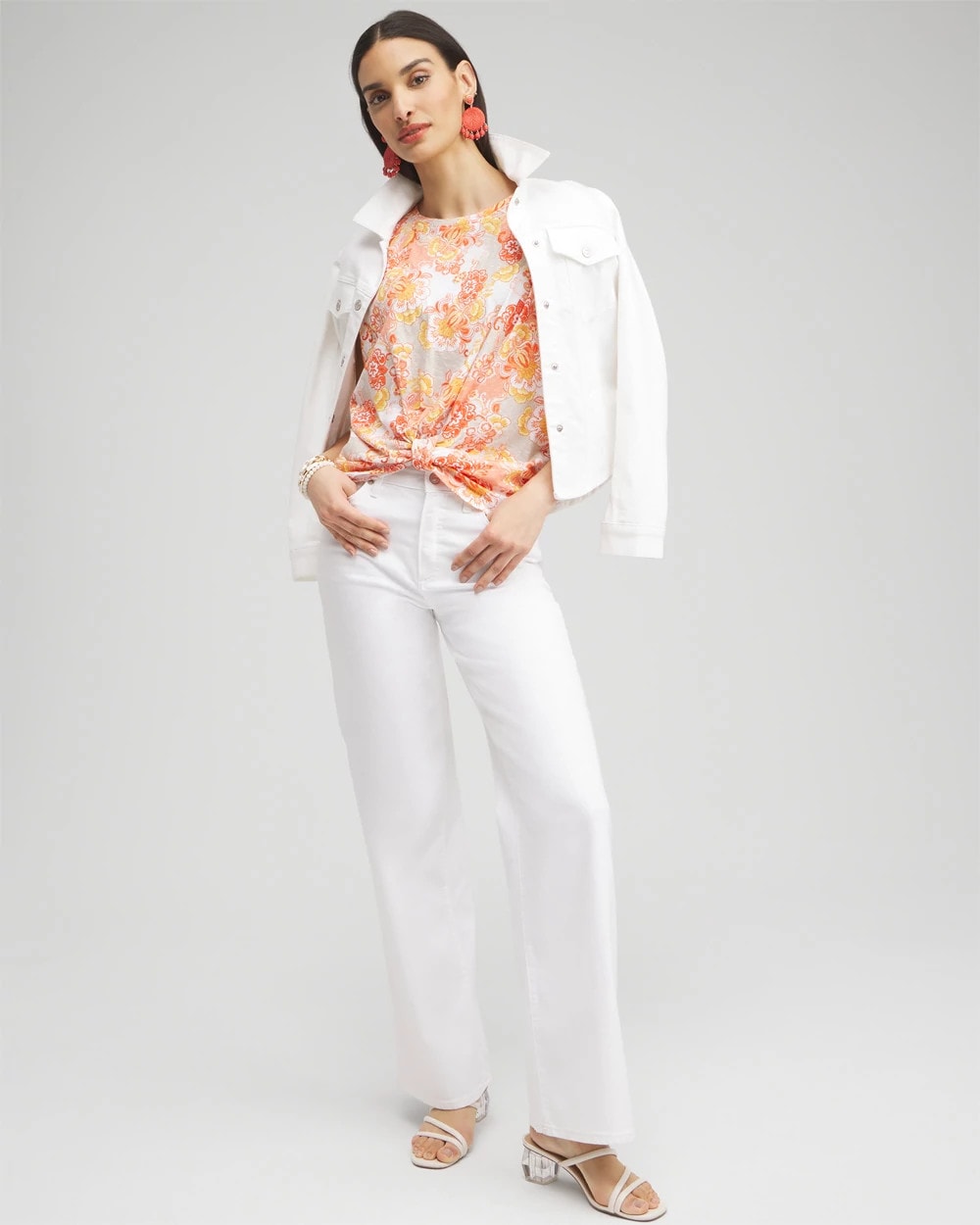 Floral Knot Front Tee - Chico's