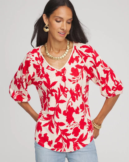Floral Braided Linen Top - Chico's