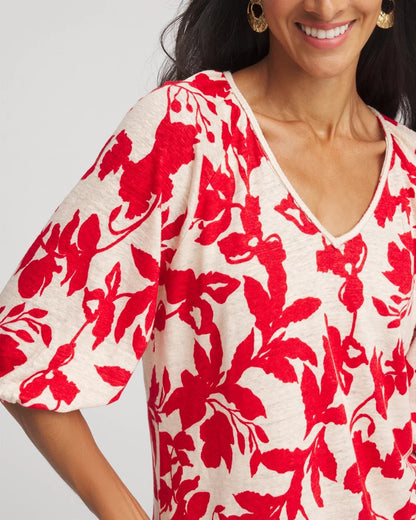 Floral Braided Linen Top - Chico's