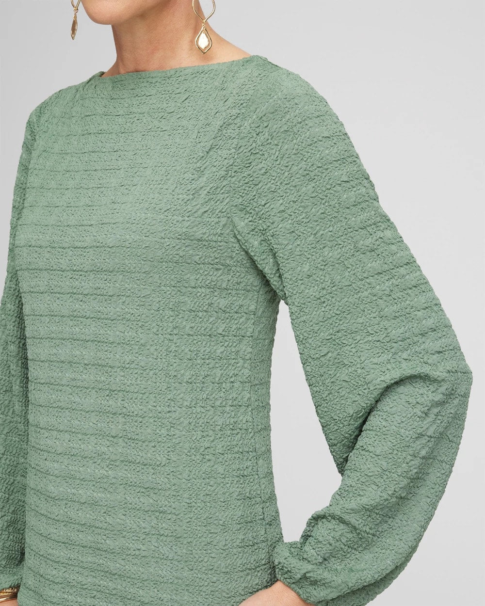 Smocked Boatneck Top - Chico's