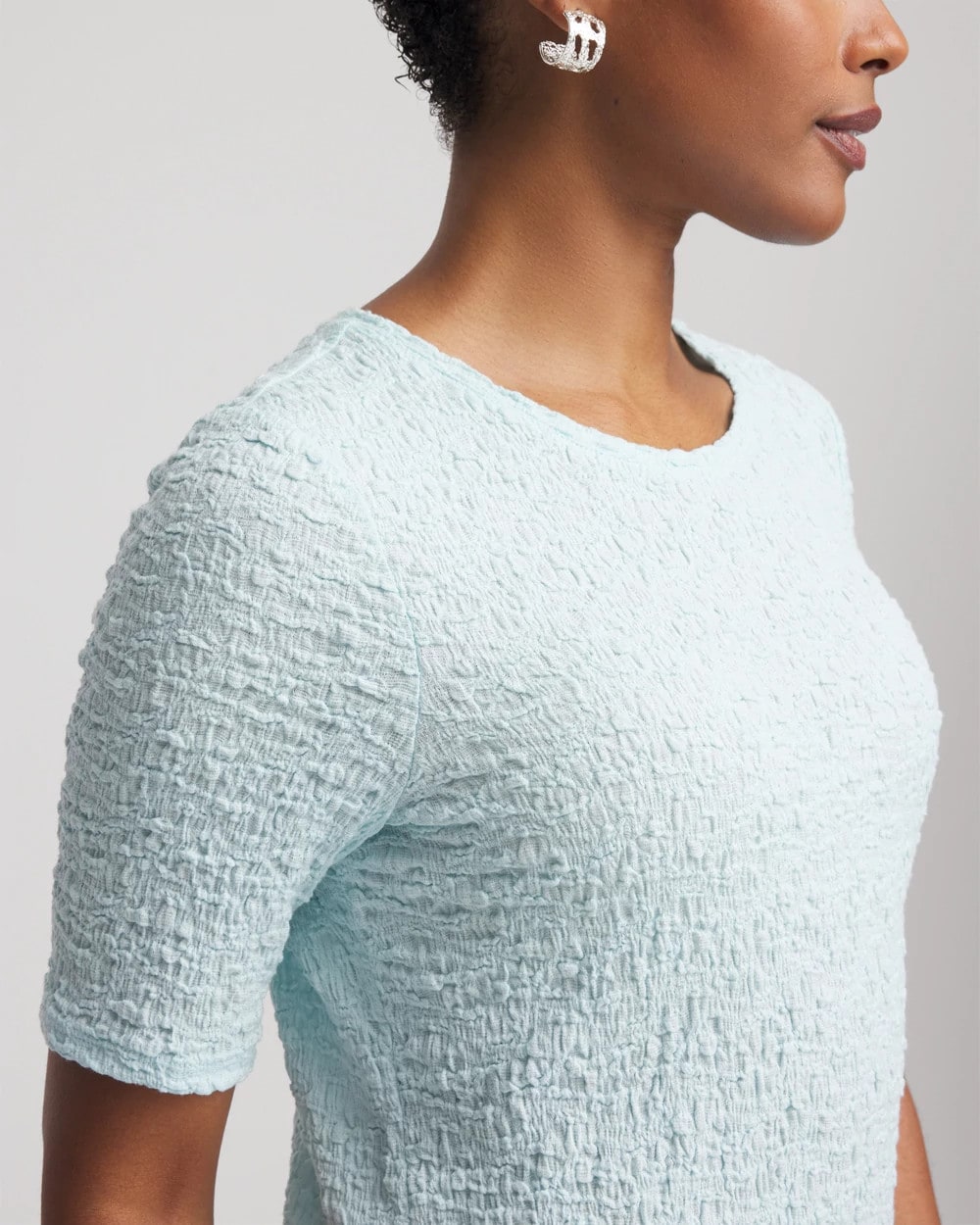 Textured Short-Sleeve Tee - Chico's