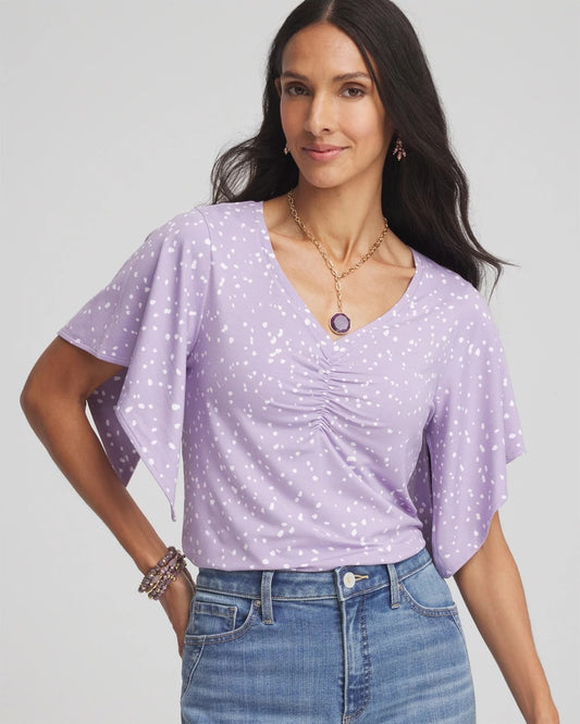 Touch of Cool™ Handkerchief-Sleeve V-Neck Tee - Chico's
