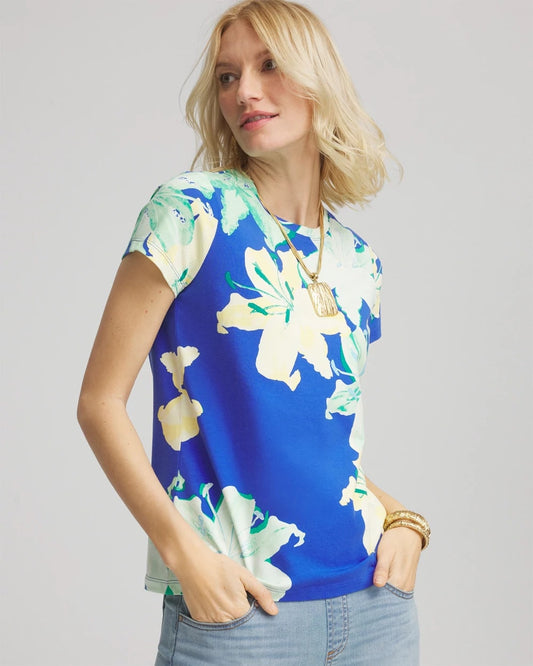 Floral Crewneck Perfect Tee - Chico's
