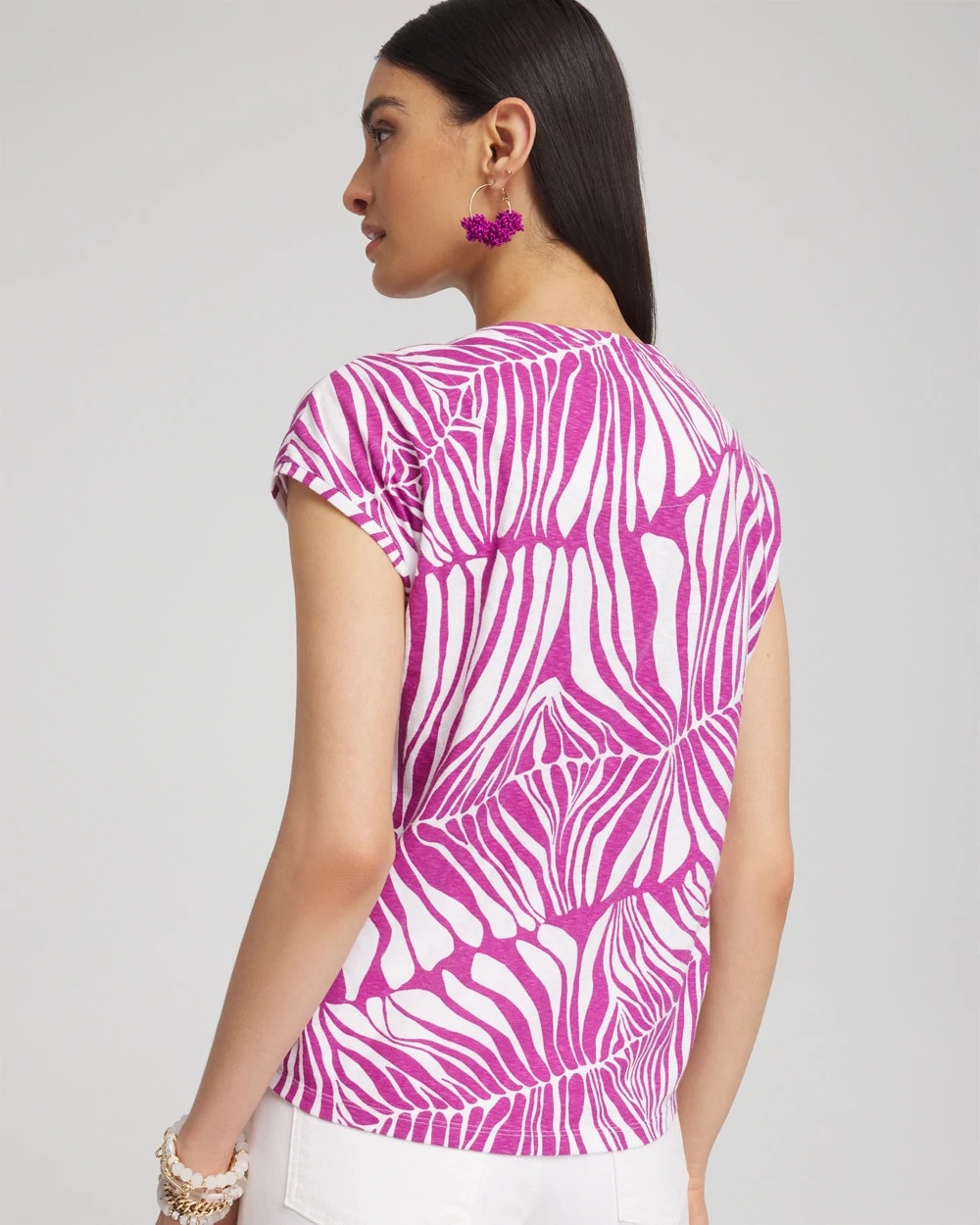 Jungle Inverted Knot Front Tee - Chico's