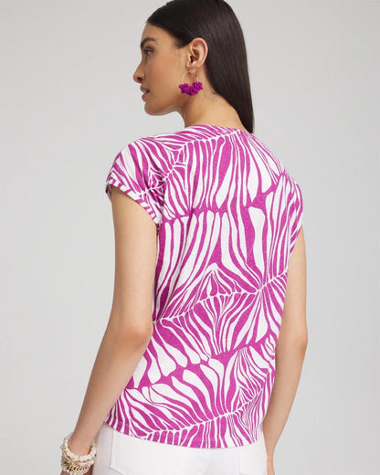 Jungle Inverted Knot Front Tee - Chico's