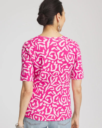 Animal Print Crewneck Pima Tee - Chico's